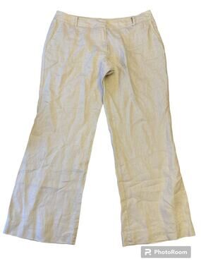 Willi Smith Tan Linen Pants Size 14